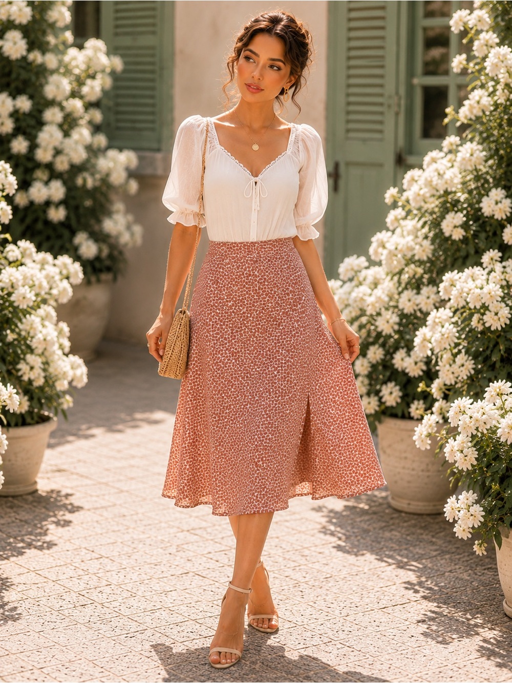 NEW | Abercrombie & Fitch | Peach Midi Skirt - Size XL Petite